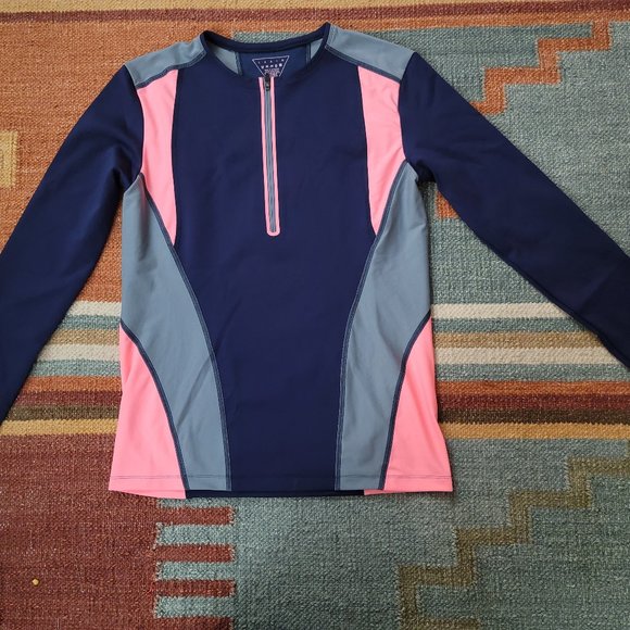 Matching LAAIN SET in blue/gray and pink with piping detail size Small - Picture 2 of 13